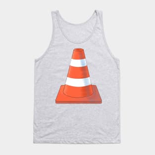 Cute orange and white Safety Cone. Tank Top